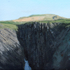 Cliffs and the hill at Ceann �rd.  watercolour and gouache  140mm x 190mm
