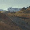 Snow on Crinkle Crags  watercolour and gouache  115mm x 200mm