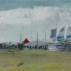 Sunday Afternoon in front of the Main Stage  Watercolour & Gouache  165mm x 520mm