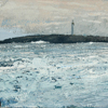 Skerries Lighthouse  Watercolour and gouache  165 x 187mm