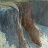 Red Cliffs of the  Muckle Roe Hams  Oil On Board  706 x 610mm