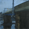 Carlisle Bridge No 3  watercolour and gouache   160mm x 160mm
